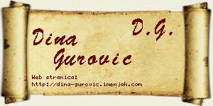 Dina Gurović vizit kartica